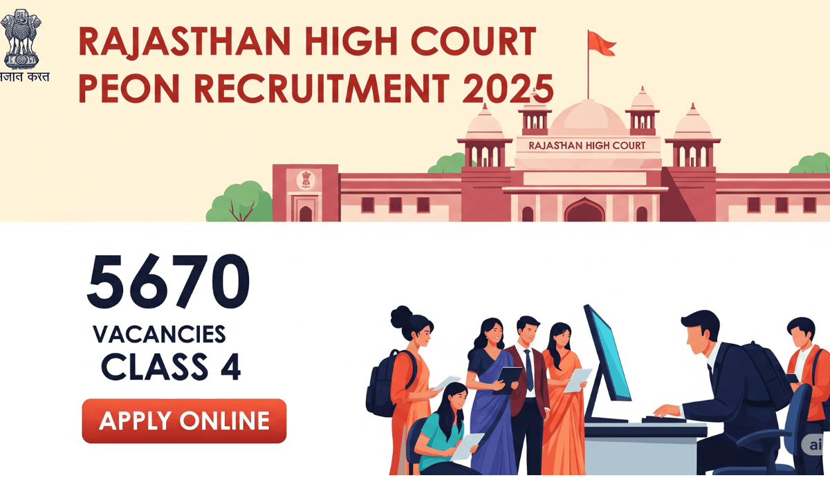 Rajasthan High Court Peon Recruitment 2025: 5670 Class 4 Posts Apply Online