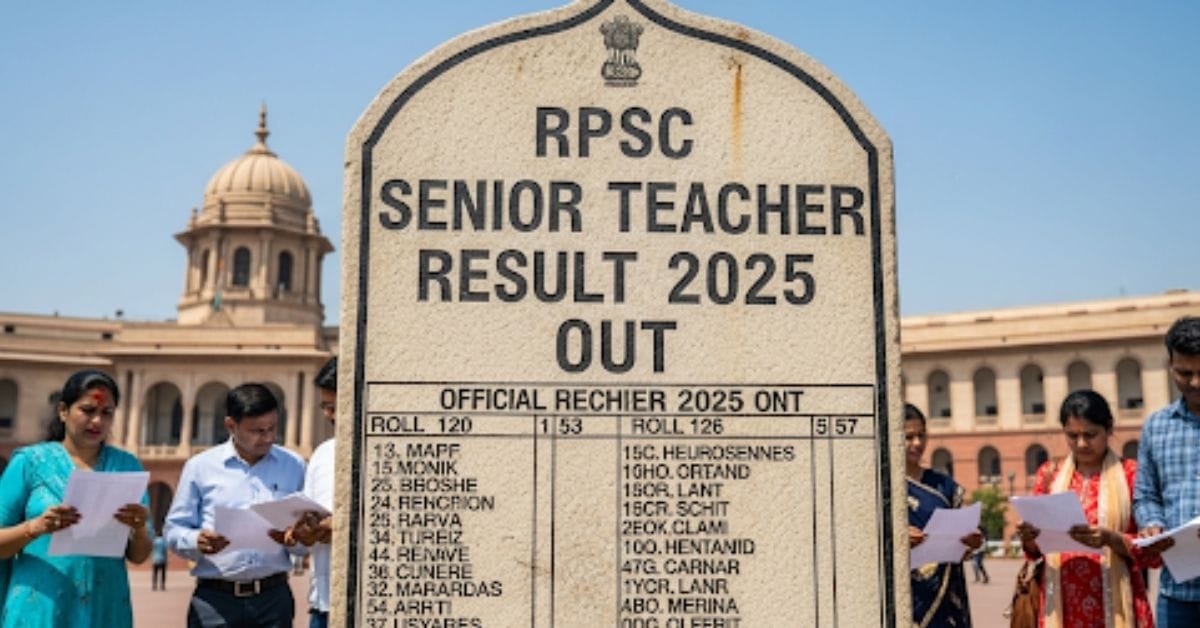 RPSC Senior Teacher Result 2025 Out