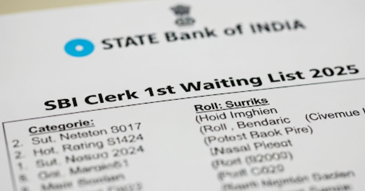 SBI Clerk 1st Waiting List 2025