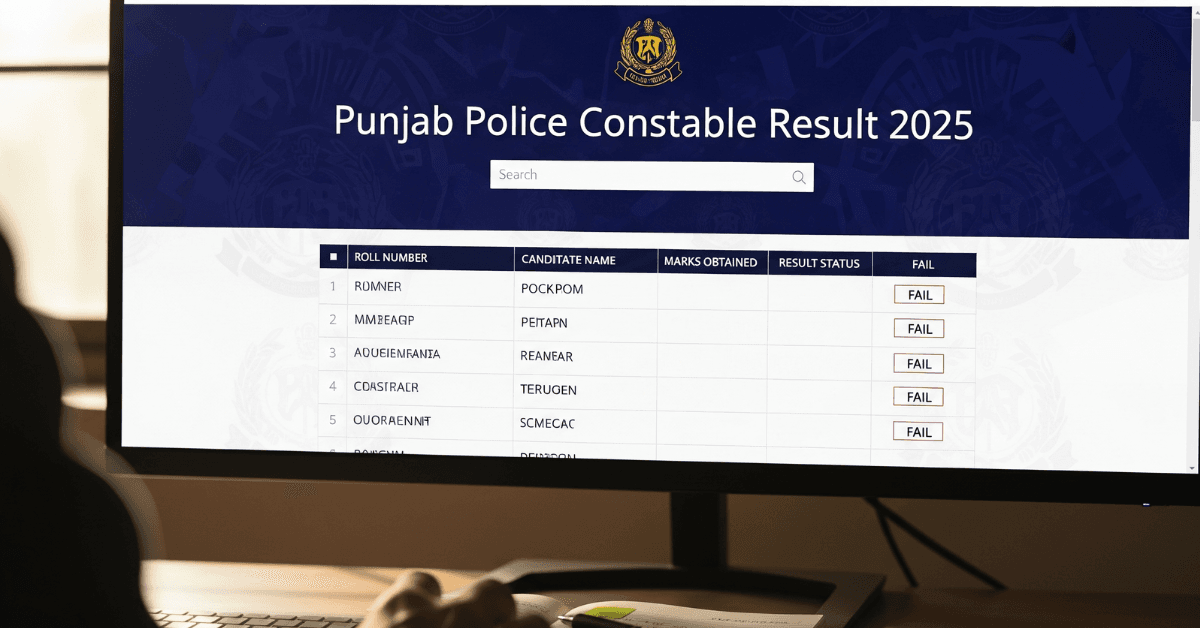 Punjab Police Constable Result 2025
