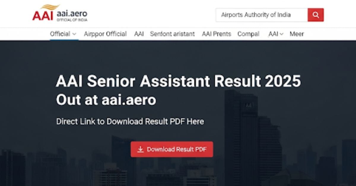 AAI Senior Assistant Result 2025
