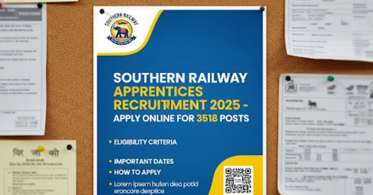 Southern Railway Apprentices Recruitment 2025 -